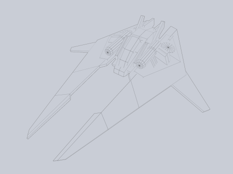 Low poly spacecraft Model 3D