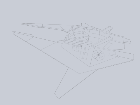Low poly spacecraft Model 3D