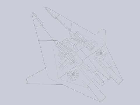 Vaisseau spatial low poly Modèle 3D