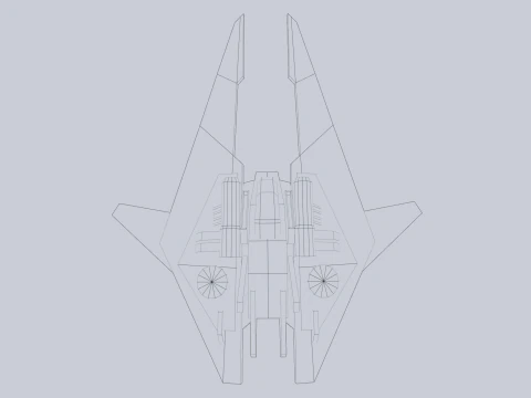 Vaisseau spatial low poly Modèle 3D