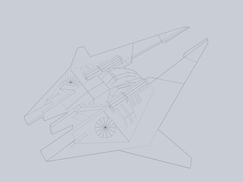 Low poly spacecraft Model 3D