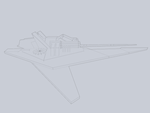 Low poly spacecraft Model 3D