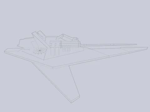 Vaisseau spatial low poly Modèle 3D