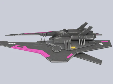 Nave espacial de baixo poli Modelo 3D