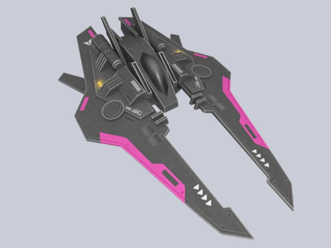 Nave espacial de baixo poli Modelo 3D