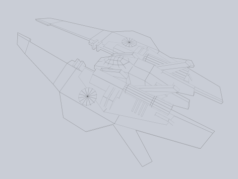 Low poly spacecraft Modelo 3D