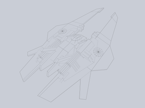 Low poly spacecraft Modelo 3D