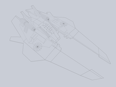Low poly spacecraft Modelo 3D