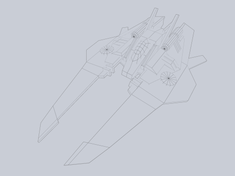 Low poly spacecraft Modelo 3D
