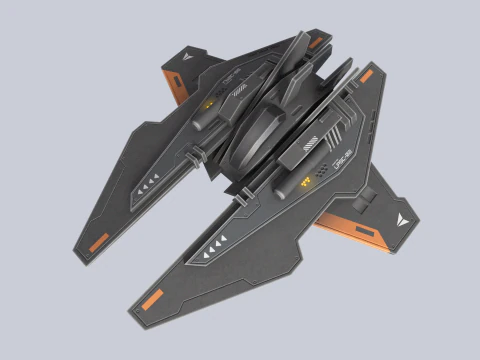 Collezione di veicoli spaziali low poly Modello 3D