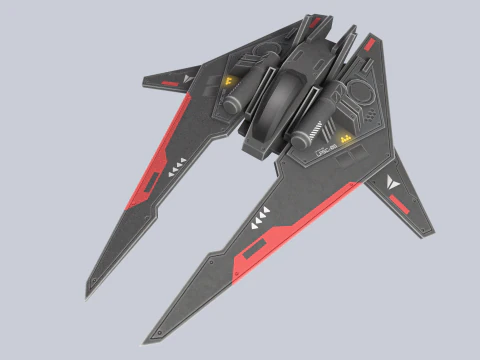 Collezione di veicoli spaziali low poly Modello 3D