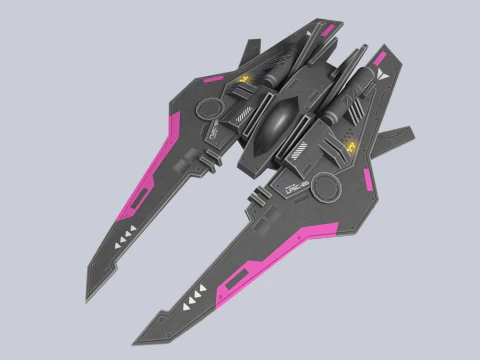 Collezione di veicoli spaziali low poly Modello 3D