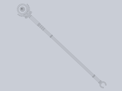 Sacred staff 3D Model