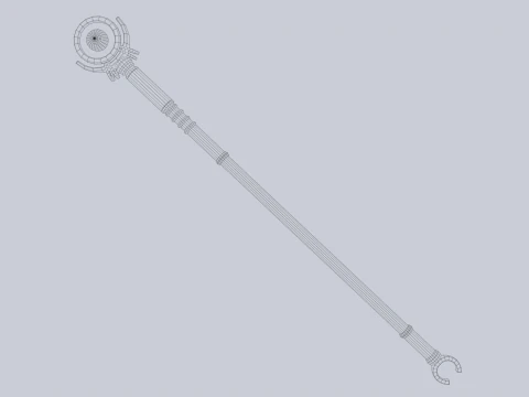 Sacred staff 3D Model