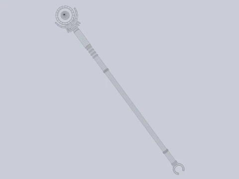 Sacred staff 3D Model