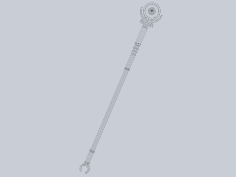 Sacred staff 3D Model
