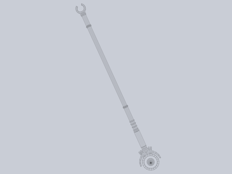 Sacred staff 3D Model
