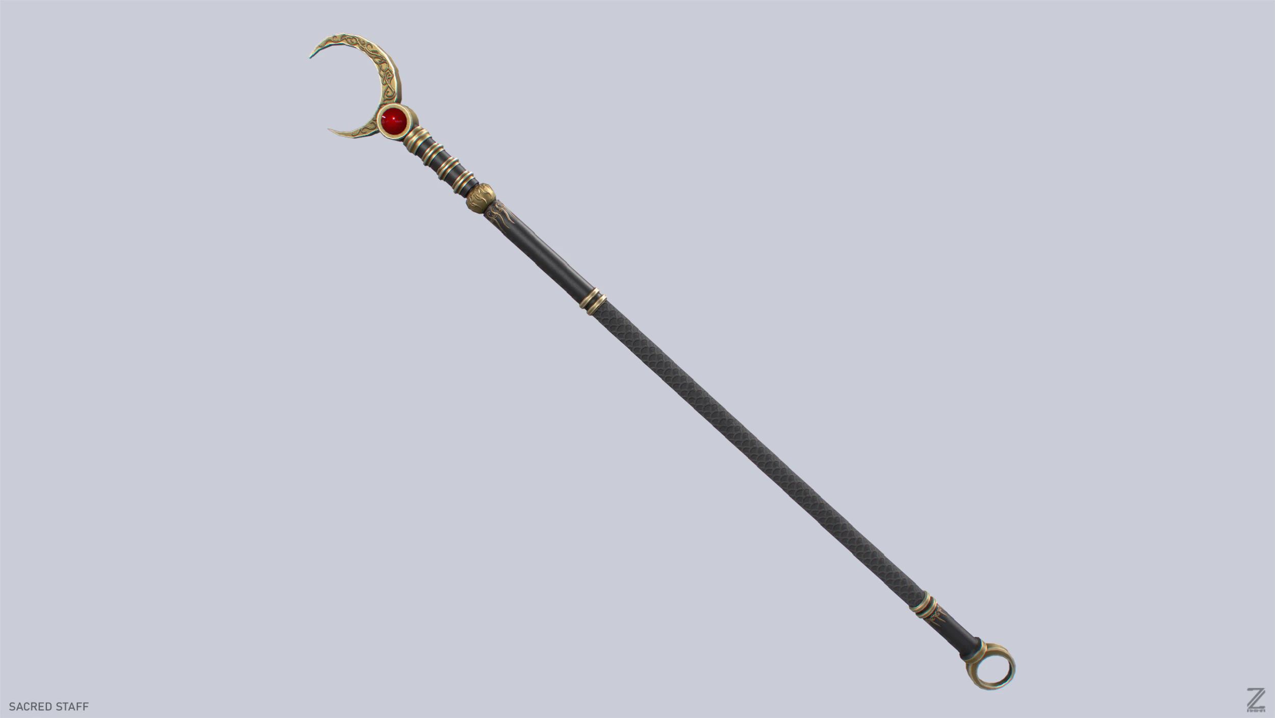 Sacred staff 3D Model .c4d .max .obj .3ds .fbx .stl .blend 
