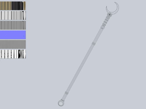 Sacred staff Modelo 3D