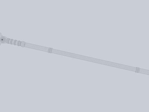 Sacred staff Modelo 3D