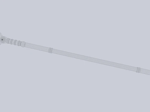 Sacred staff 3D Model