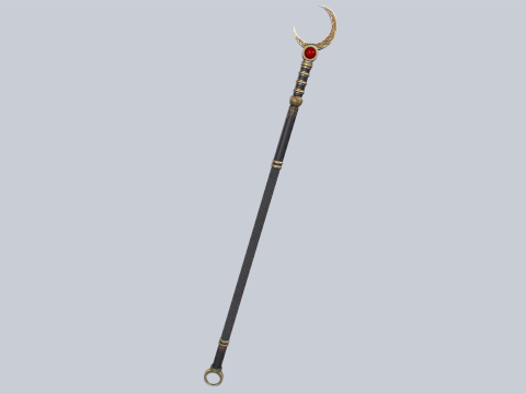 Sacred staff Modelo 3D