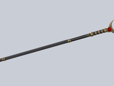 Sacred staff Modelo 3D