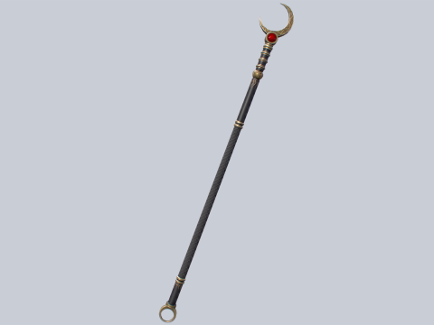 Sacred staff Modelo 3D