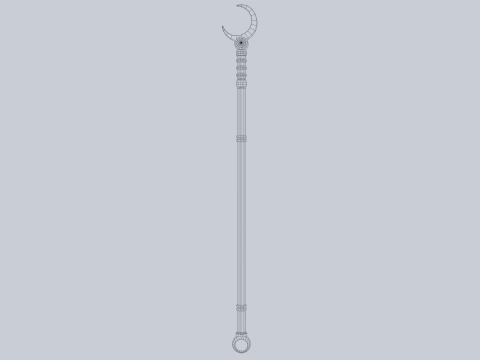 Sacred staff Modelo 3D