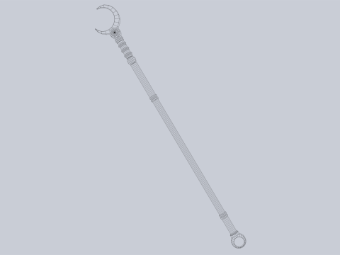 Sacred staff Modelo 3D