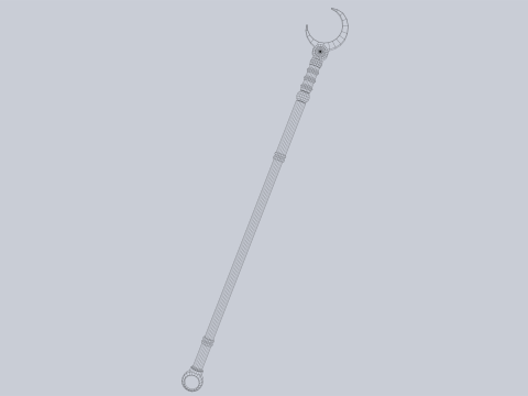 Sacred staff Modelo 3D