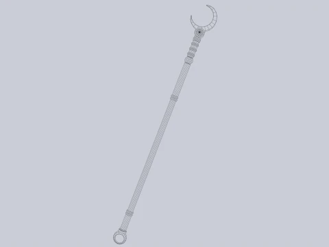 Sacred staff 3D Model