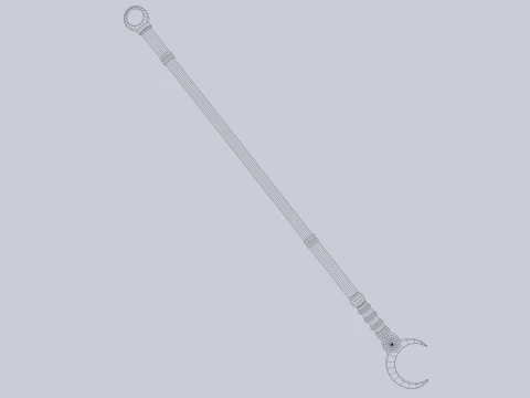 Sacred staff 3D Model