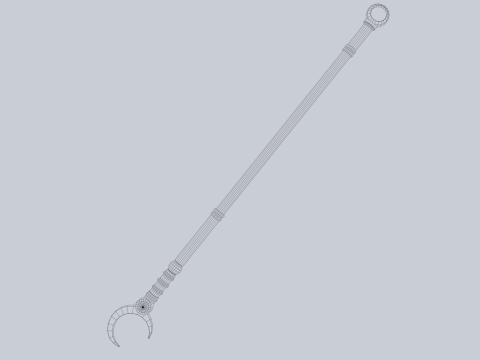 Sacred staff Modelo 3D