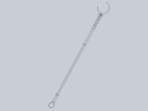 Sacred staff Modelo 3D