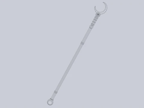 Sacred staff 3D Model