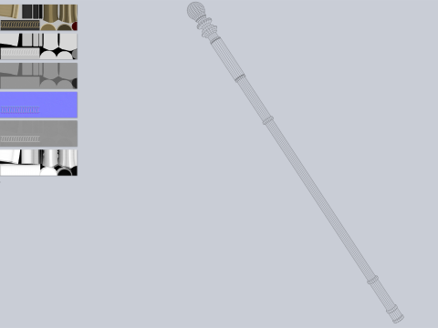Sacred staff Modelo 3D