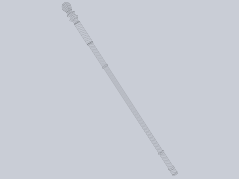 Sacred staff Modelo 3D
