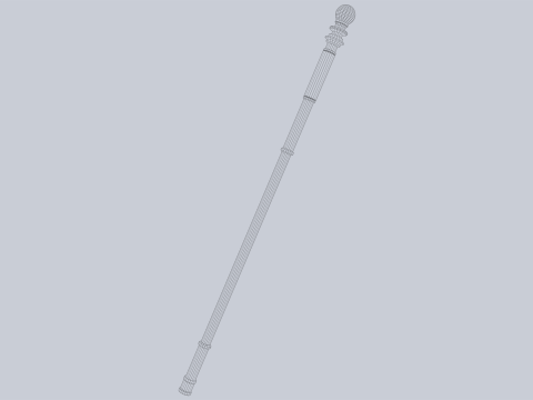 Sacred staff Modelo 3D