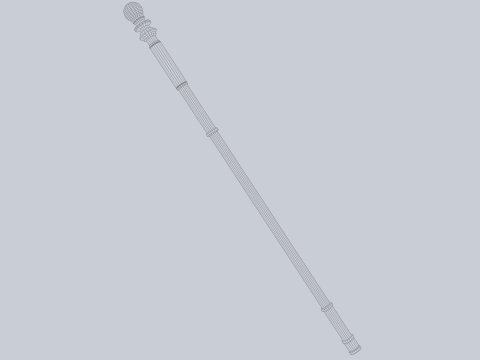 Sacred staff Modelo 3D