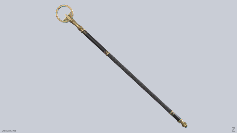 Sacred staff 3D Model .c4d .max .obj .3ds .fbx .stl .blend 