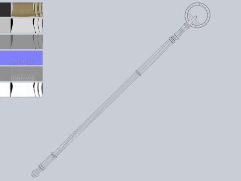 Sacred staff 3D Model