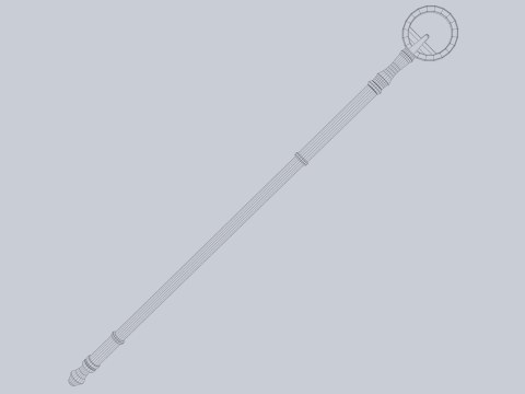 Sacred staff 3D Model