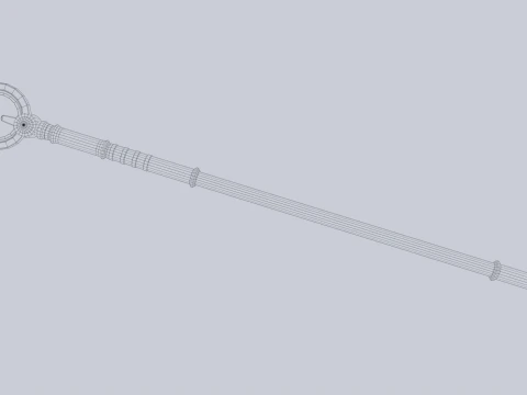 Sacred staff 3D Model