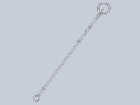 Sacred staff 3D Model