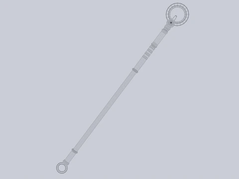 Sacred staff 3D Model