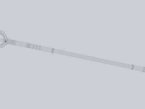 Sacred staff 3D Model