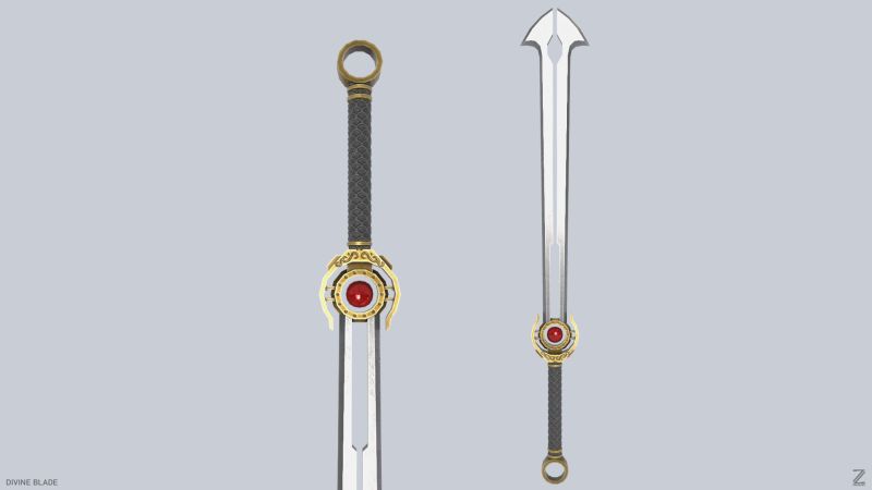 Divine blade 3D 모델 .c4d .max .obj .3ds .fbx .stl .blend 