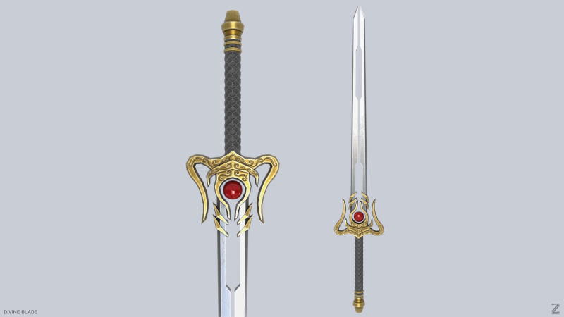 Divine blade 3D 모델 .c4d .max .obj .3ds .fbx .stl .blend 