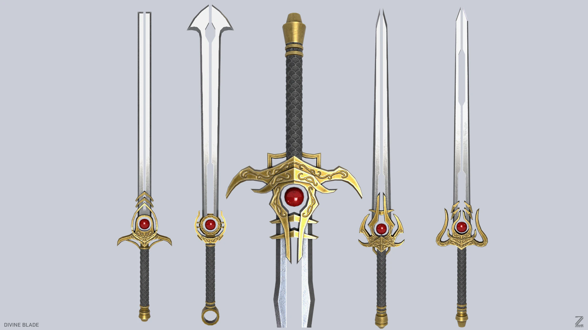 디바인 블레이드 컬렉션 3D 모델 .c4d .max .obj .3ds .fbx .stl .blend 